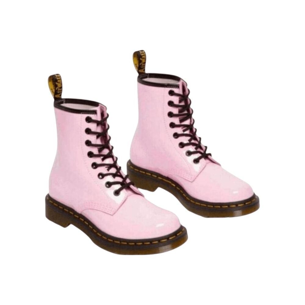 DR. MARTENS 1460 Pink Patent Leather Combat Boot Size 5
